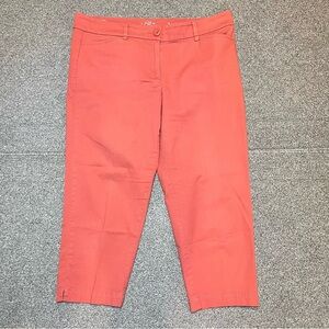 Loft Original Crop Pants Womens Size 10P Salmon Stretch Beach Preppy